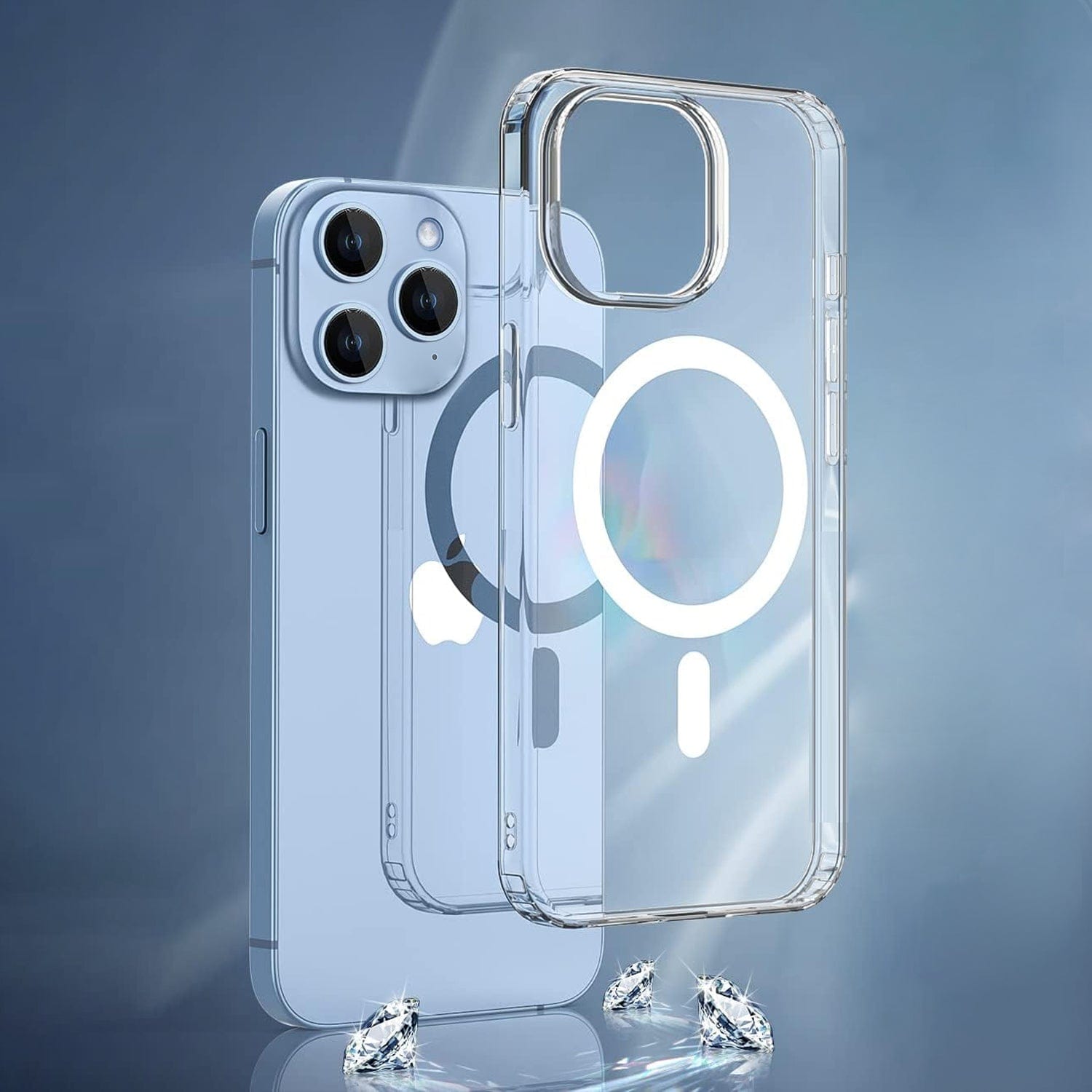 Protection Kit Bundle - Hybrid-Flex Hard Shell Case with Tempered Glass Screen and Camera Protector for iPhone 15 Pro - Clear