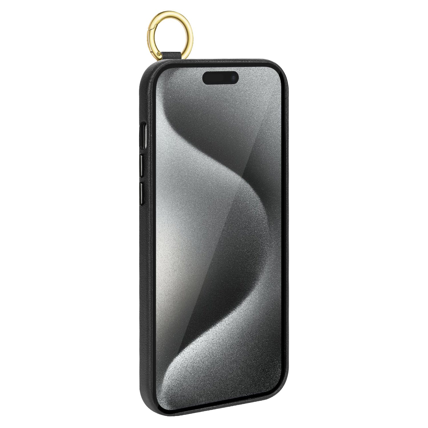 Indy Series Leather Wallet FingerGrip Case with Screen and Camera Protector - iPhone 15 Pro Max