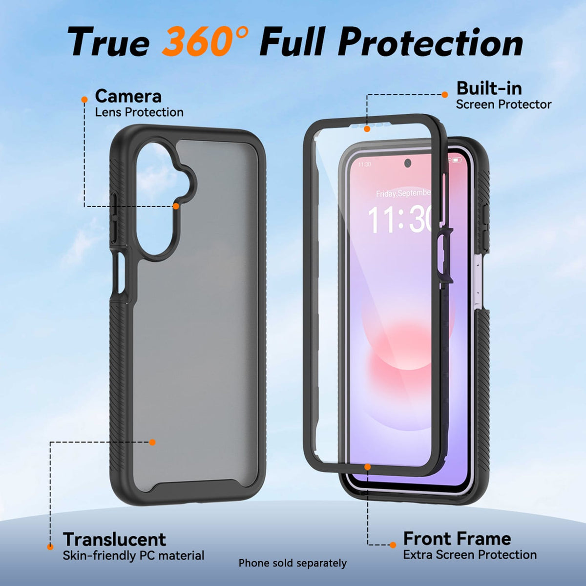 Galaxy A27 Case with Built-in Screen Protector - Full Body Anti-Slip Grip | Raider Series