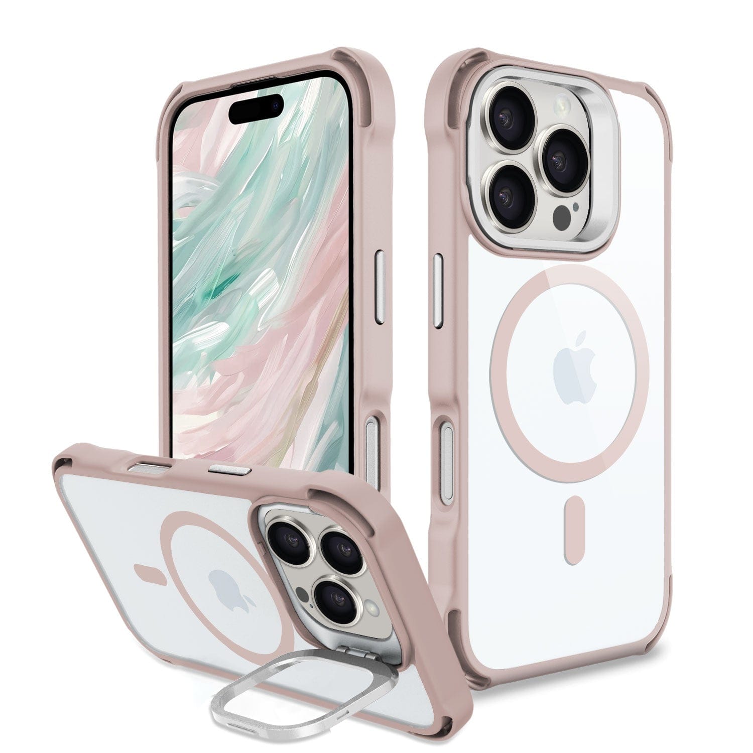 iPhone 16 Pro Max Clear Kickstand Case - Anti-Slip, Rugged, MagSafe | Venture Series