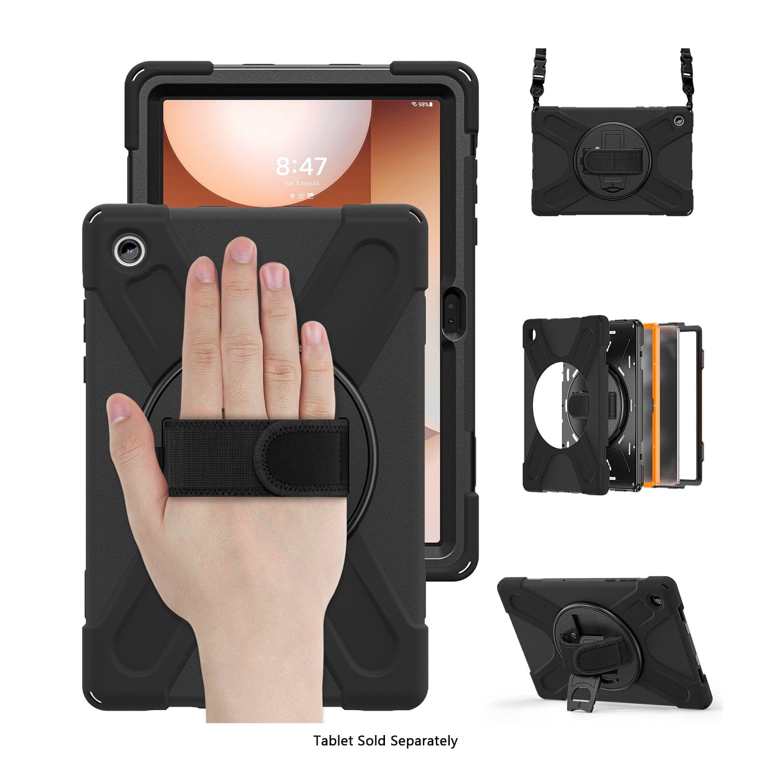 Samsung Galaxy Tab A11+ Case - Heavy-Duty, Hand Strap | Raider-X Series