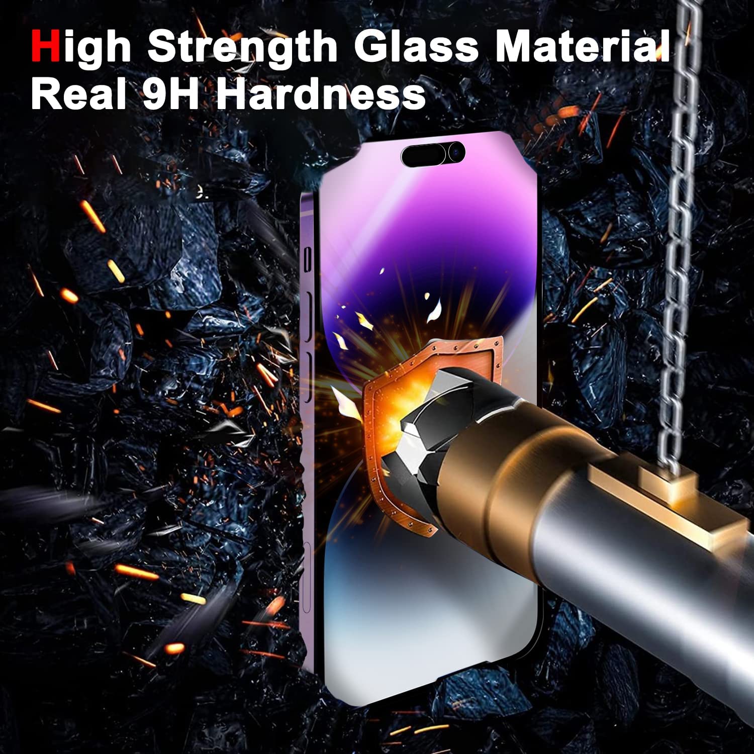 iPhone 15 Plus Privacy Tempered Glass Screen Protector - 2-Pack, Anti-Spy | ZeroDamage