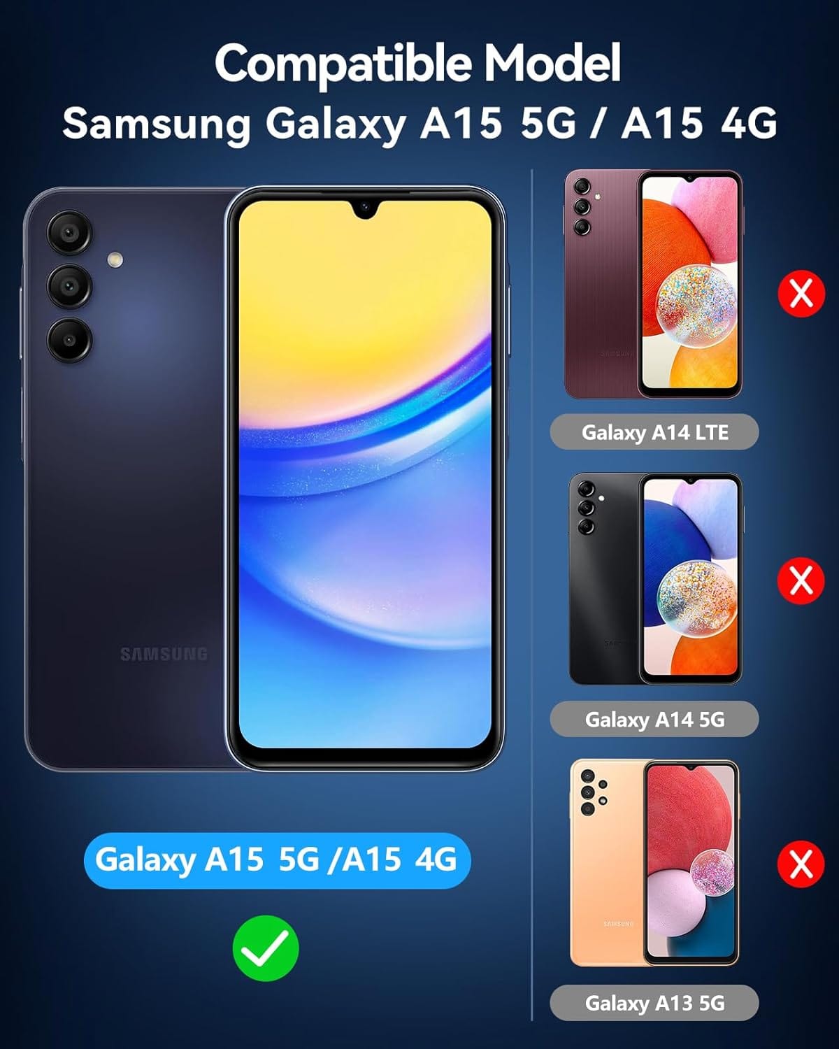 ZeroDamage Ultra Strong Tempered Glass Screen Protector (2-Pack) - Samsung Galaxy A15 5G