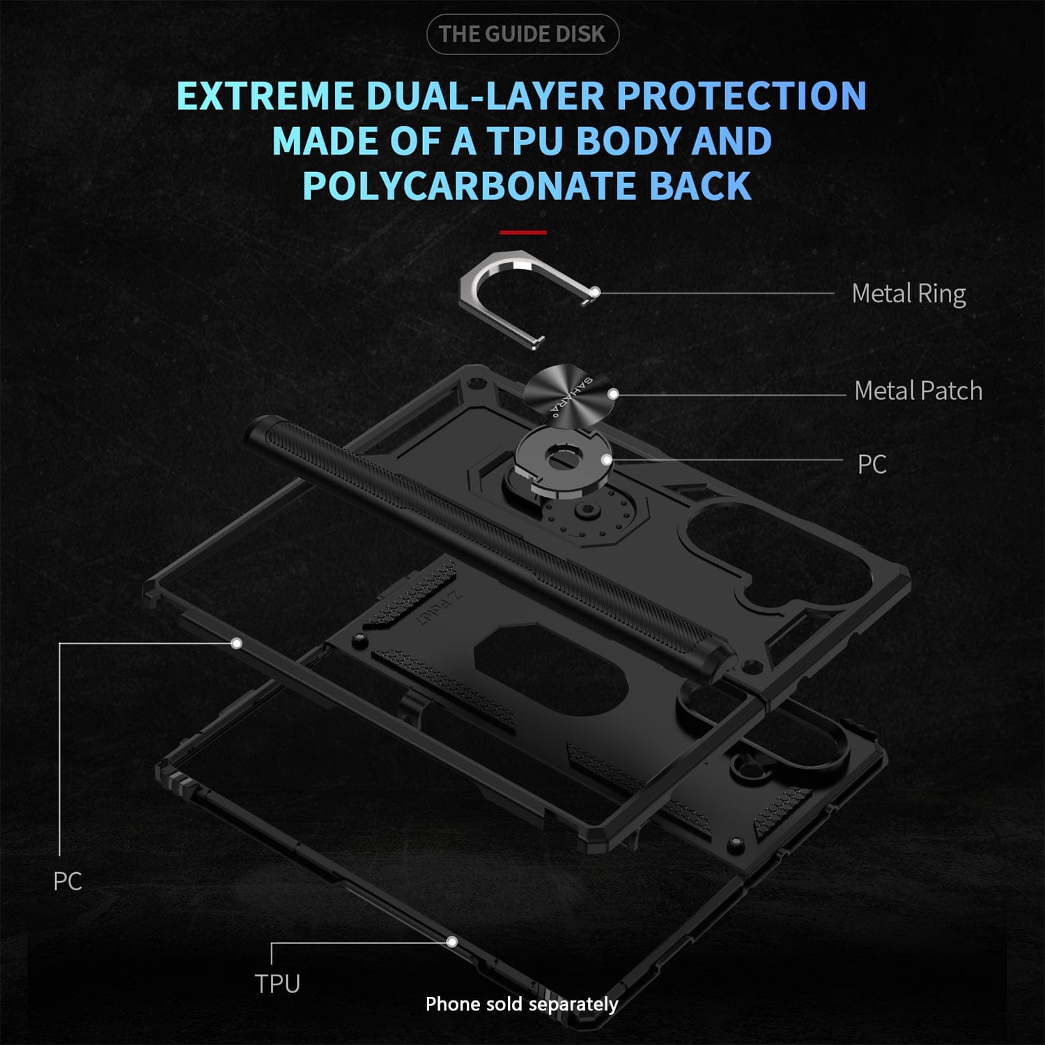 Raider Series Heavy Duty Case for Samsung Galaxy Z Fold7 - Scorpion Black