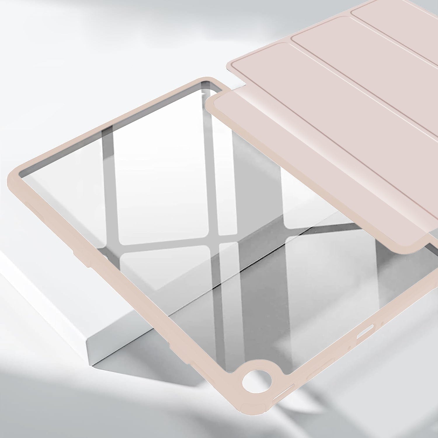 Tri-Fold Folio Case for Amazon Fire Max 11 - Rose Gold