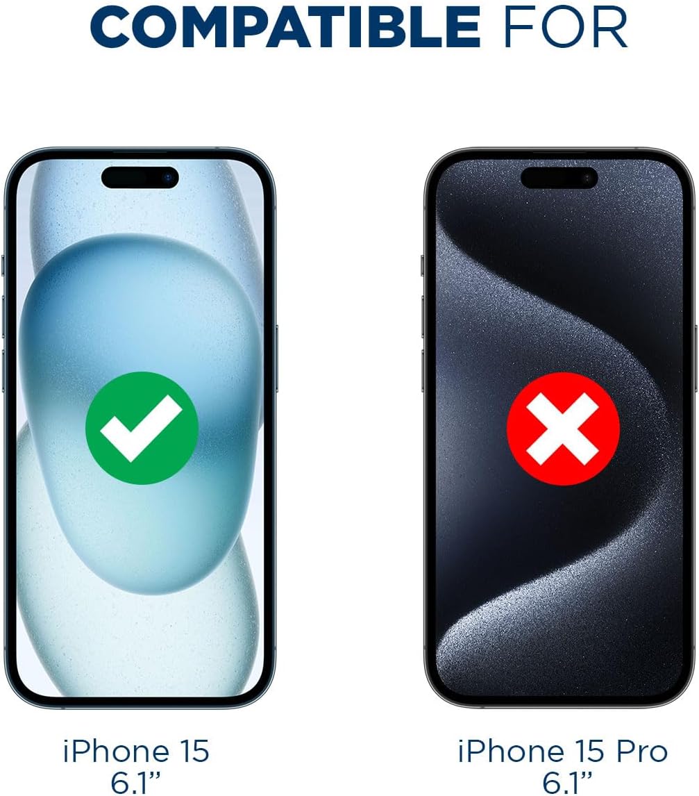 iPhone 15 Tempered Glass Screen Protector - 2-Pack, Anti-Fingerprint | ZeroDamage