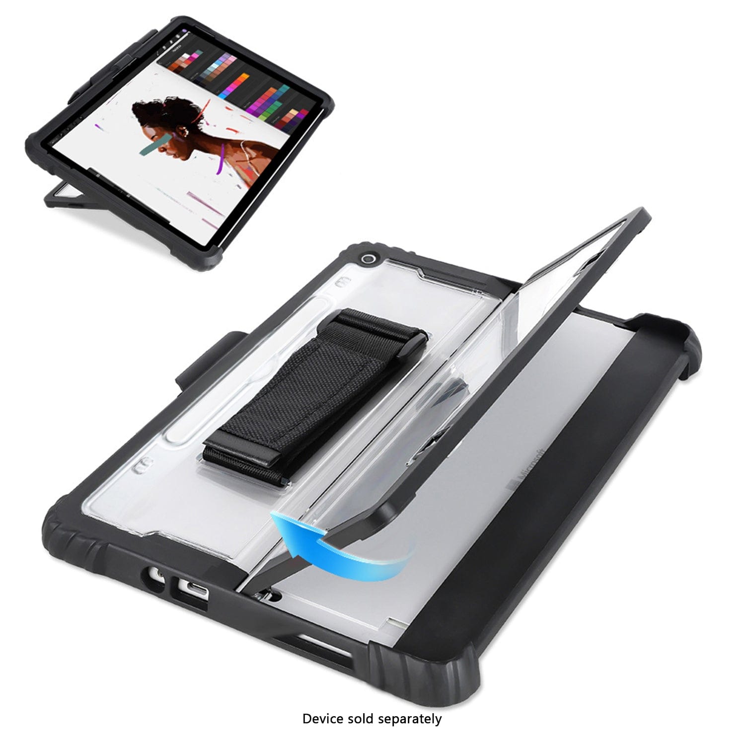 Microsoft Surface Pro 12" Case - Heavy-Duty with Hand & Shoulder Strap | Raider Series