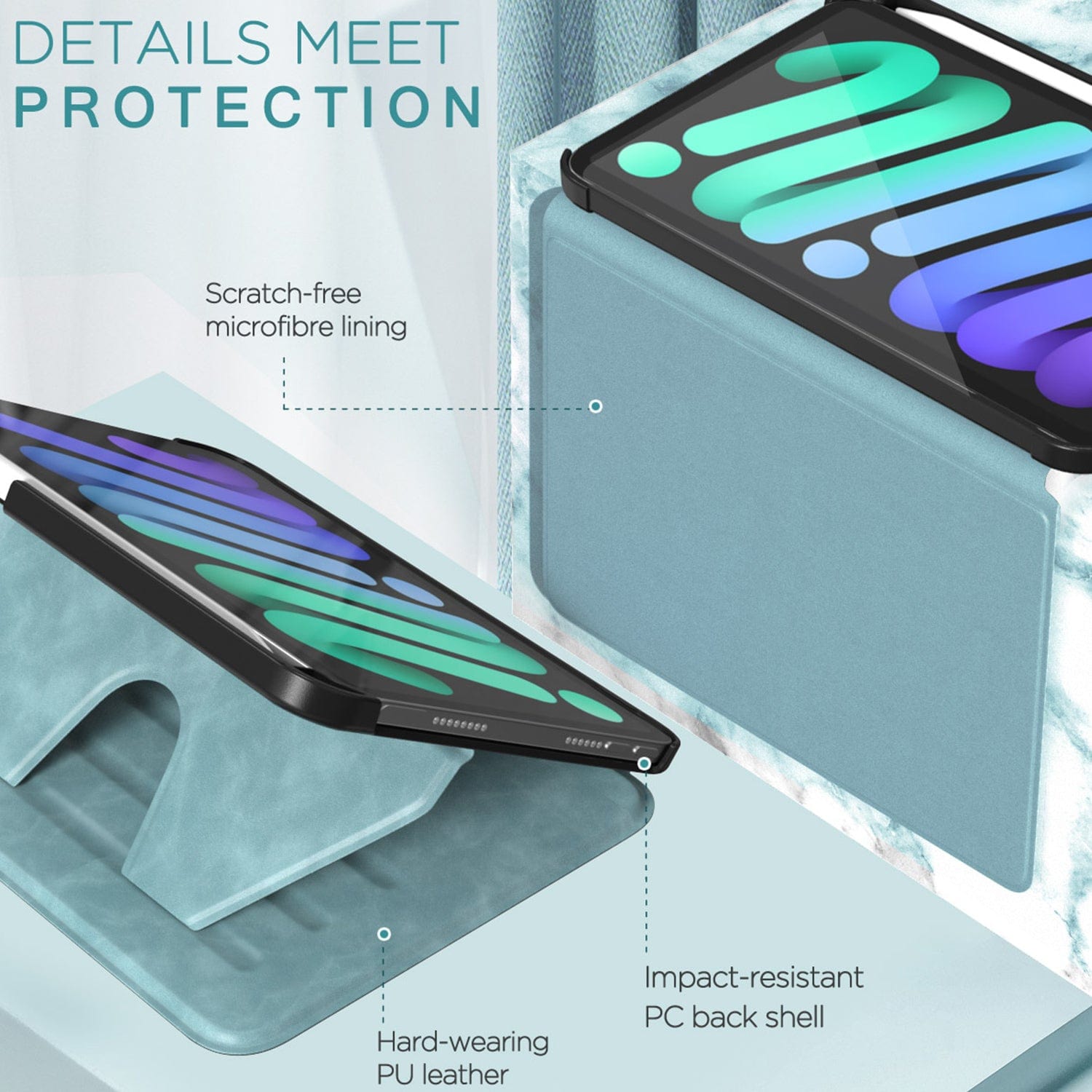 Venture Series Kickstand Case - Apple iPad mini (A17 Pro) and Apple iPad mini (6th Generation 2021)