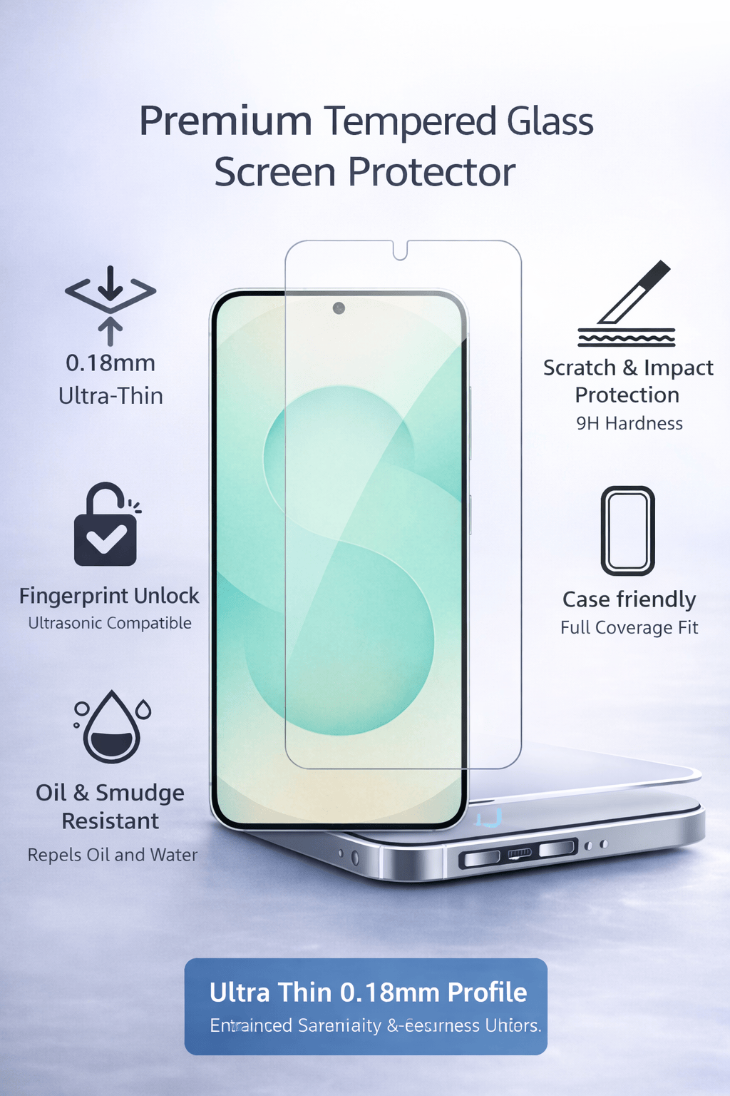 Samsung Galaxy S26 Ultra Screen Protector - Ultra-Strong Tempered Glass | ZeroDamage