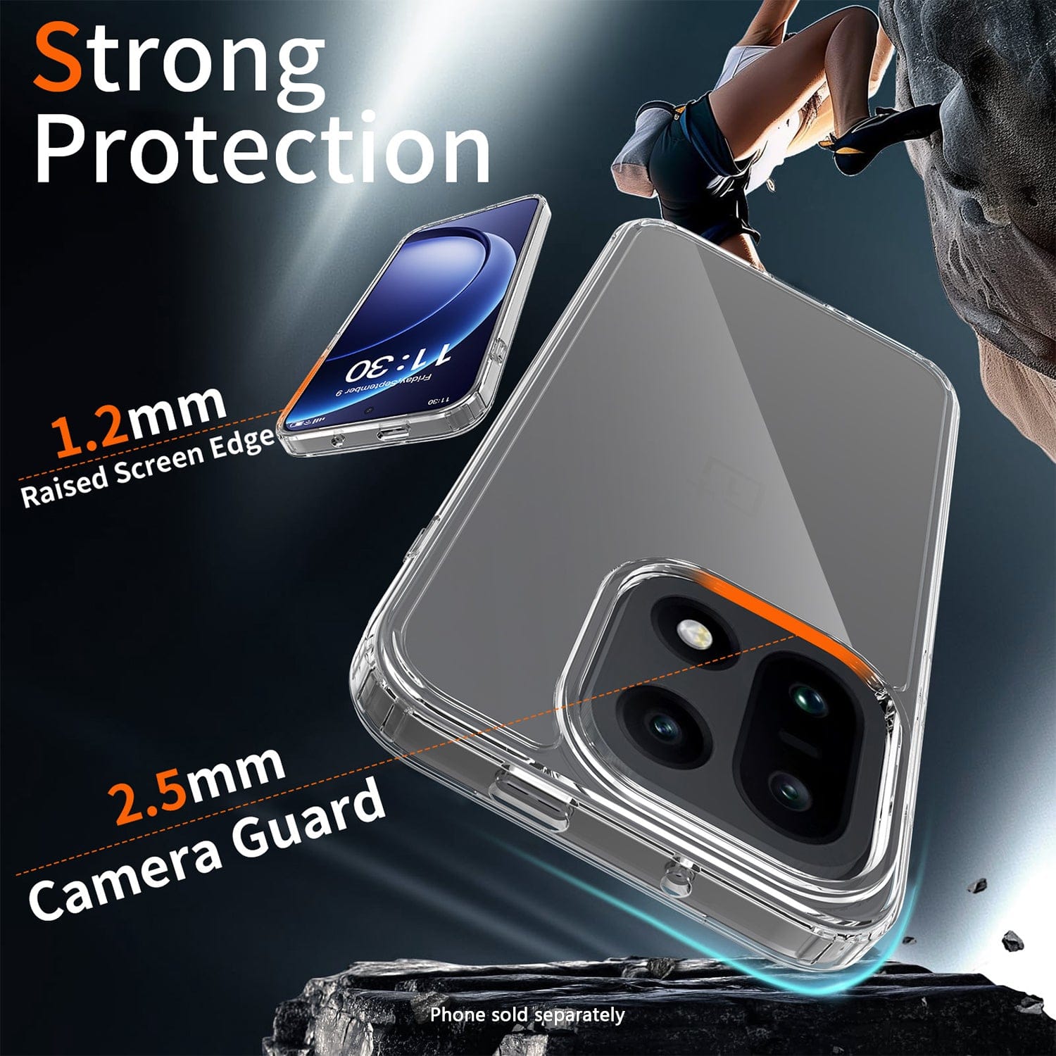 OnePlus 15 Clear Case - Anti-Slip Grip | Venture Series