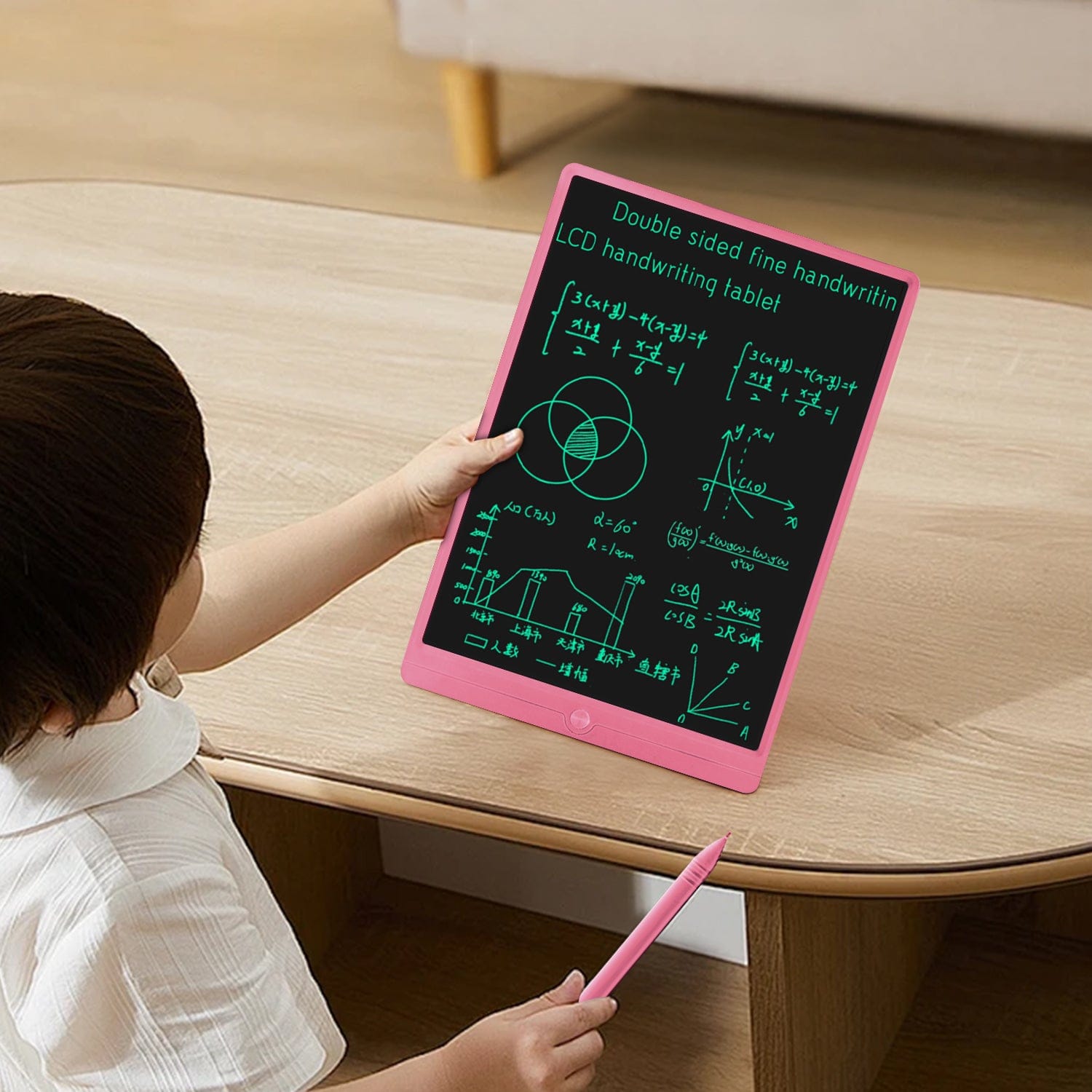 LCD Writing Tablet 13.5" - Large Color Display with One-Touch Erase & Lock