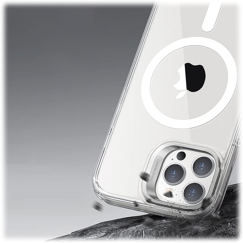Protection Kit Bundle: Hybrid-Flex Clear Kickstand Case with Tempered Glass Screen and Camera Protector - iPhone 14 Pro Max