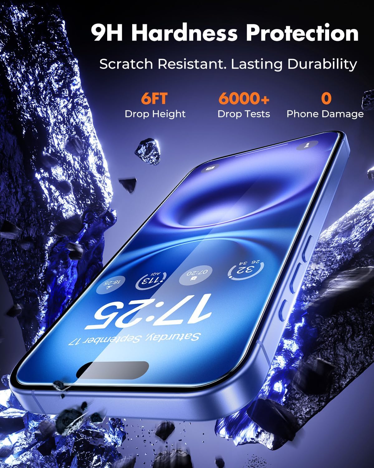 iPhone 17 Pro Max Screen Protector - Easy Apply Clear Tempered Glass Screen Protector | Zerodamage