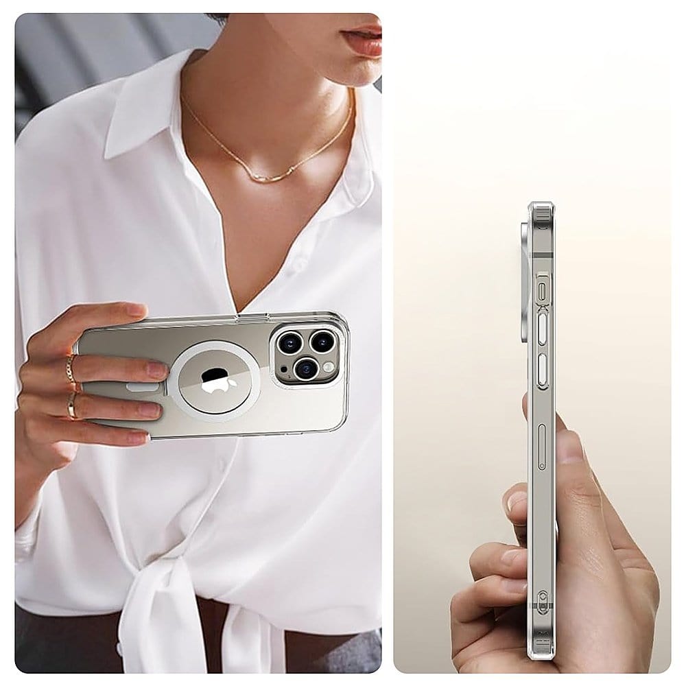 Protection Kit Bundle - Kickstand Case with Tempered Glass Screen and Camera Protector for iPhone 15 Pro Max - Clear