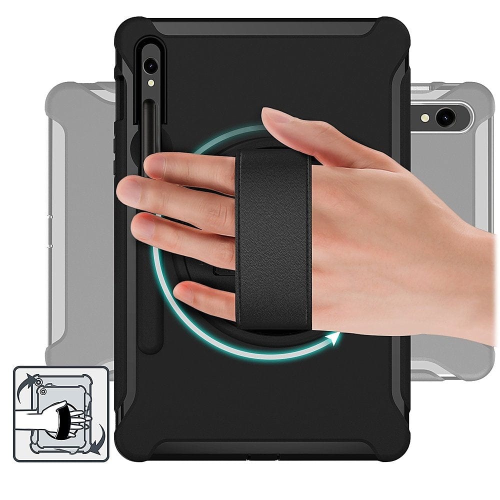 Raider Series Heavy Duty Hand Strap Case - Galaxy Tab S10 Lite (2025), S10 FE, Tab S8, Tab S9, and Tab S9 FE