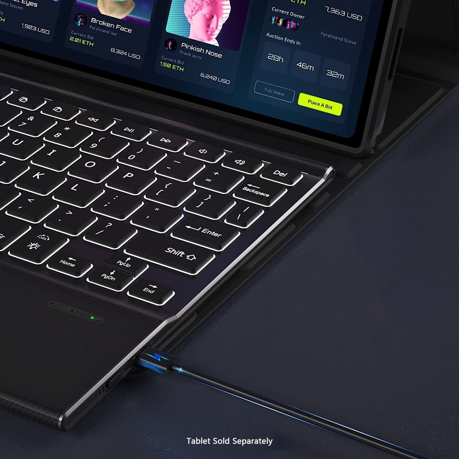 Samsung Galaxy Tab S11 Ultra Keyboard Case - Backlit with Trackpad | Navigate Series