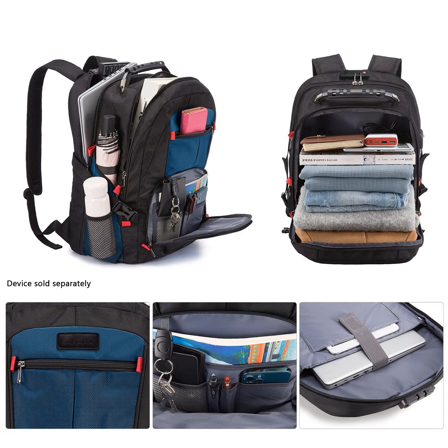 All-in-One Backpack with Anti-Theft lock Fits Laptops up to 17.3"