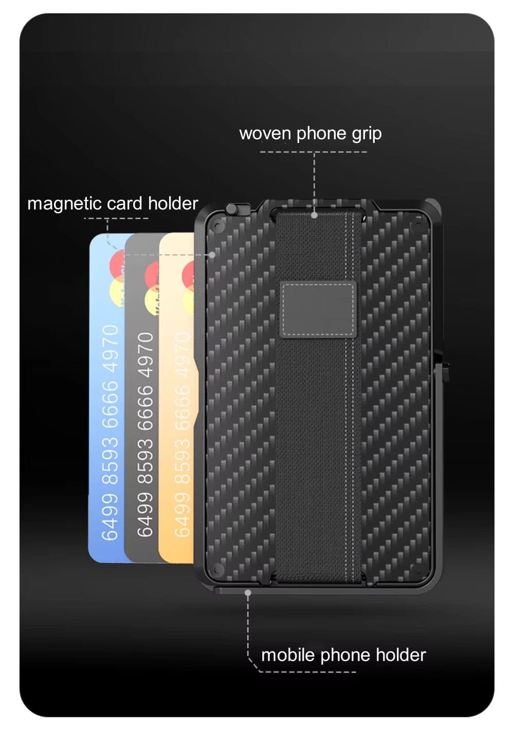 Raider Series Detachable Wallet Case Compatible with Magsafe for Apple iPhone 17 Pro Max - Black