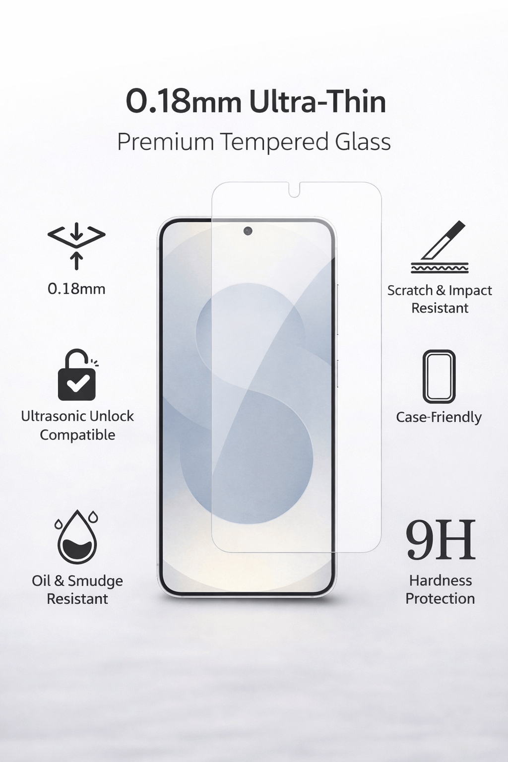 Samsung Galaxy S26+ Screen Protector - Ultra-Strong Tempered Glass | ZeroDamage