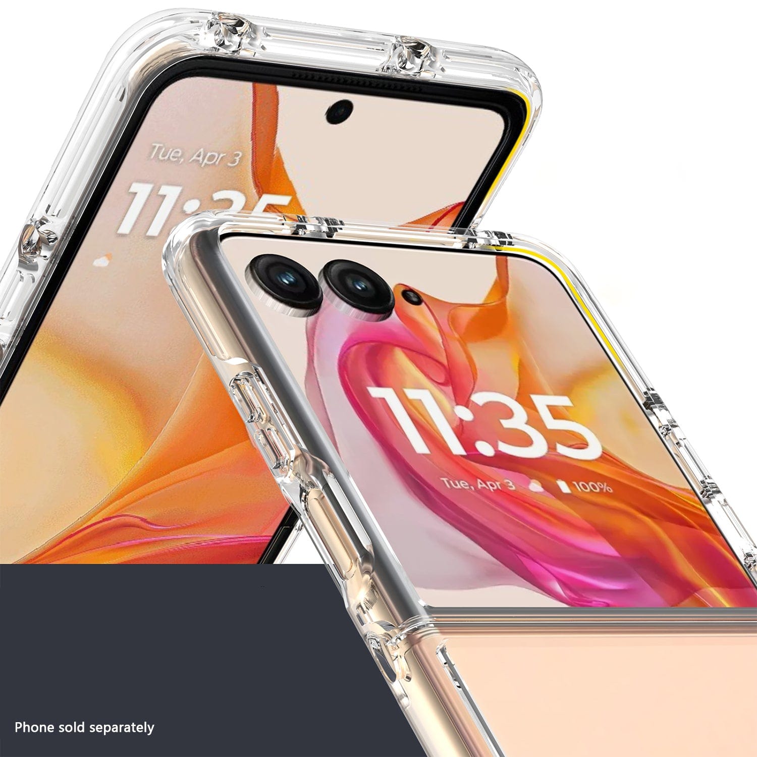 Motorola Razr Ultra (2025) Clear Case - Anti-Slip Grip, Shock-Absorbing Corners | Venture Series