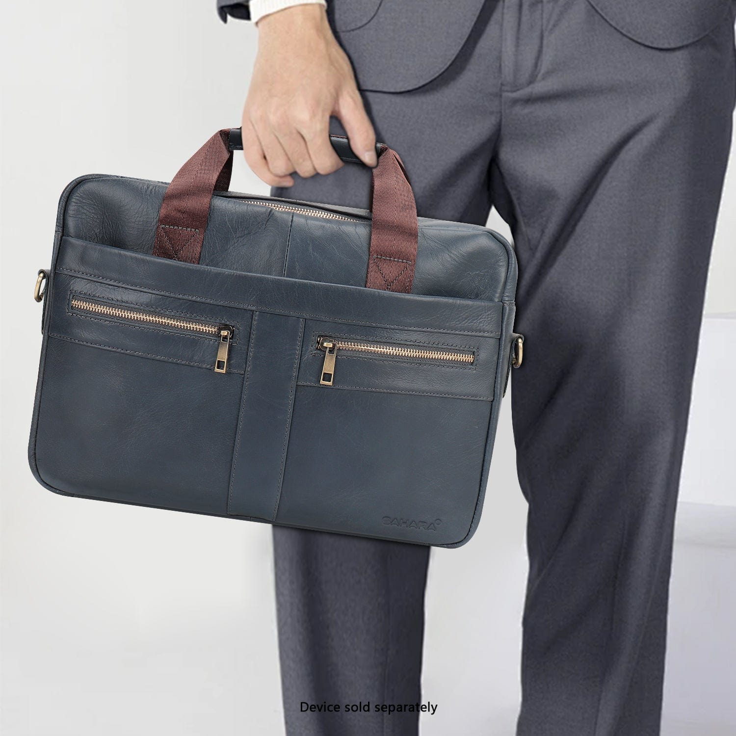 Genuine Leather Business Bag Briefcase - Laptops up to 16-inch