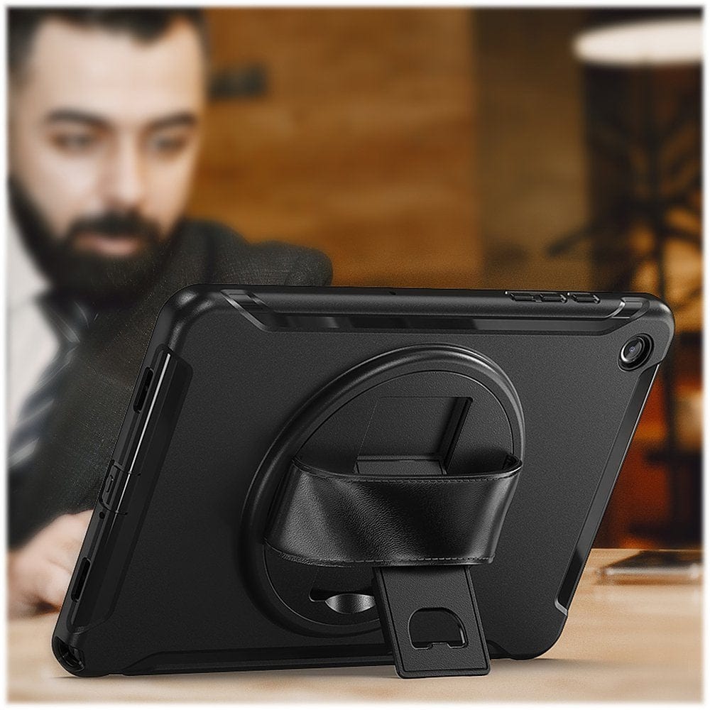 Raider Series Hard Shell Hand Strap Case -  Galaxy Tab A9+ - Black