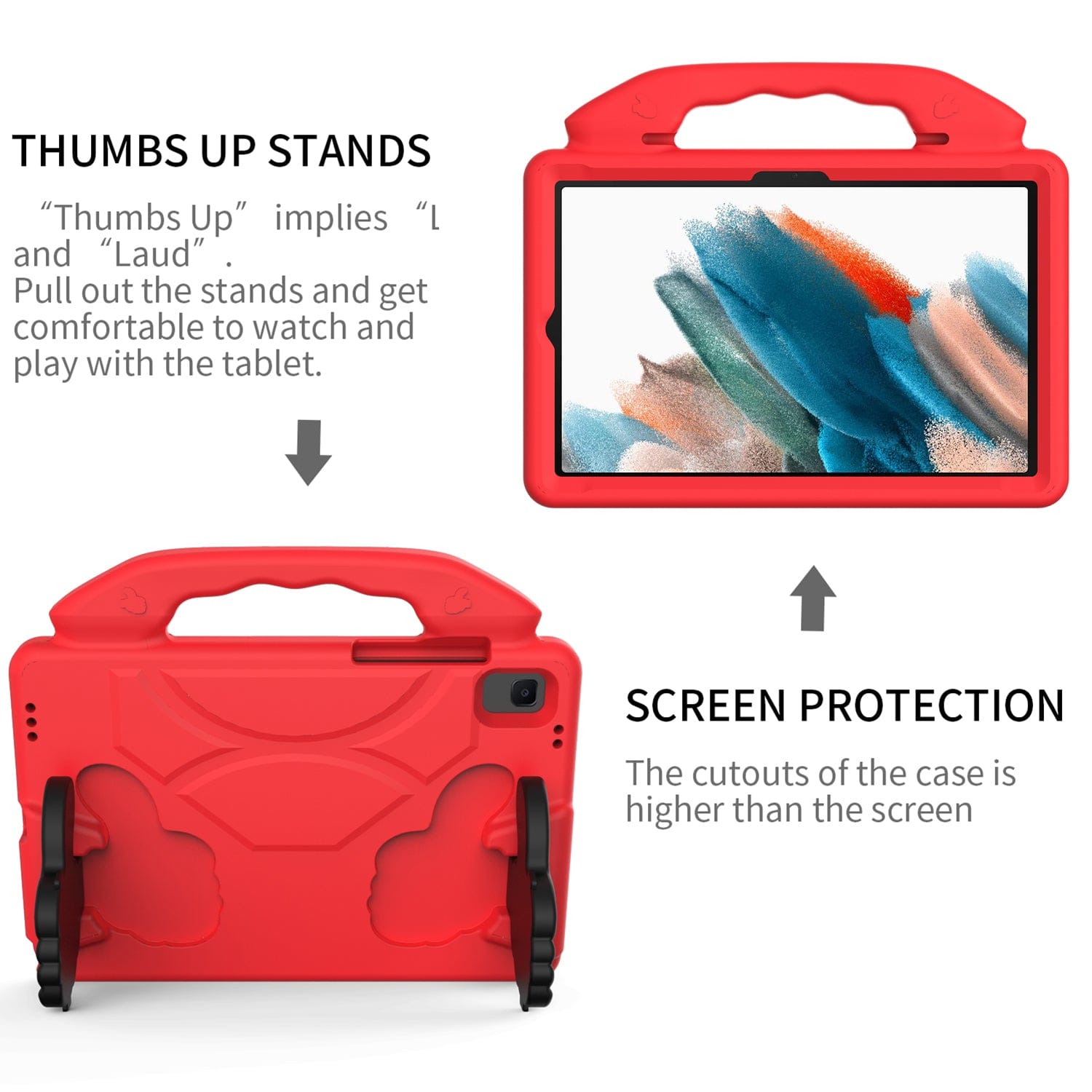 Wander Series Thumbs-up Kickstand Kid-Proof Case - Galaxy Tab A8