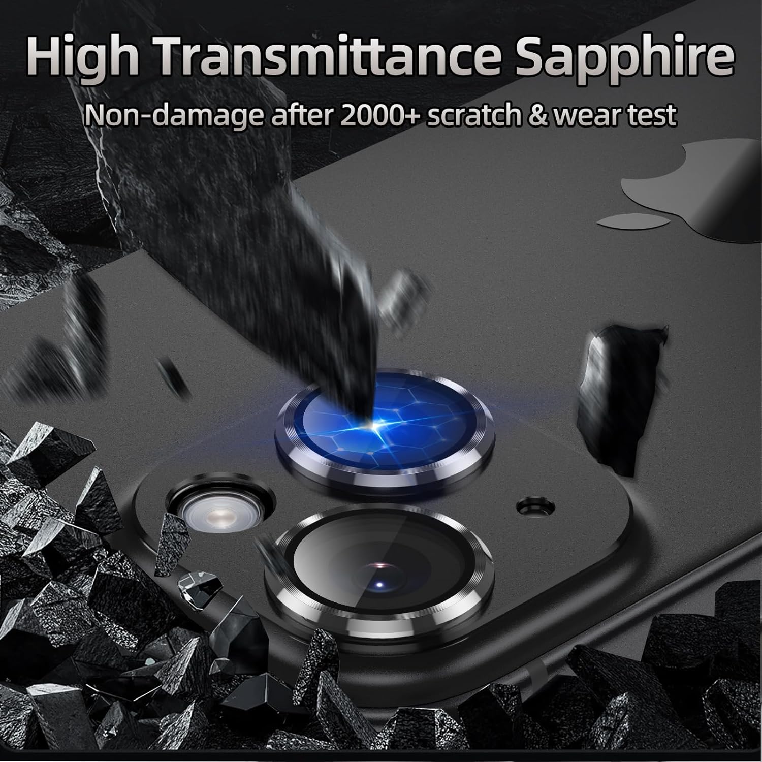 iPhone 15/15 Plus Camera Lens Protector - Flexible Glass, 2-Pack | ZeroDamage
