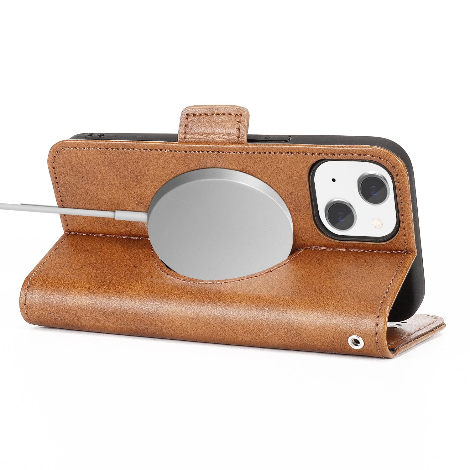 iPhone 15 Leather Wallet Case with MagSafe - Card Holder | Indy Series