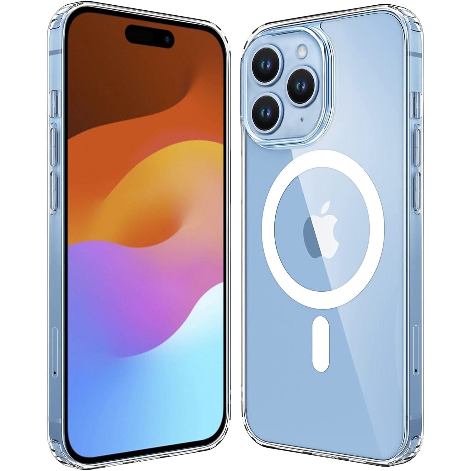 Protection Kit Bundle - Hybrid-Flex Hard Shell Case with Tempered Glass Screen and Camera Protector for iPhone 15 Pro - Clear