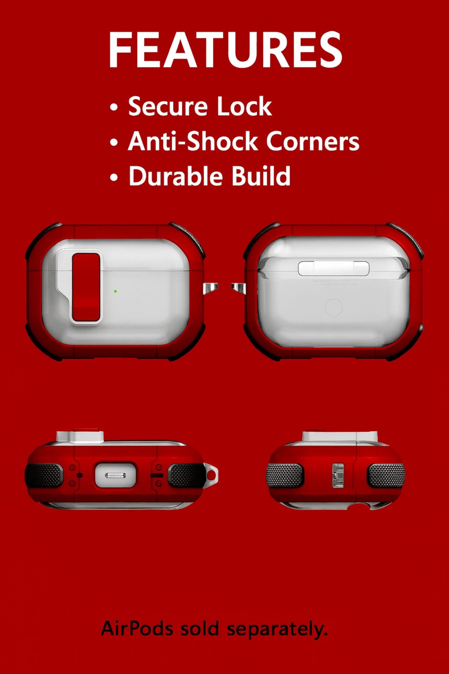 Apple AirPods Pro 3 Case - Secure Lock | Venture-X Series
