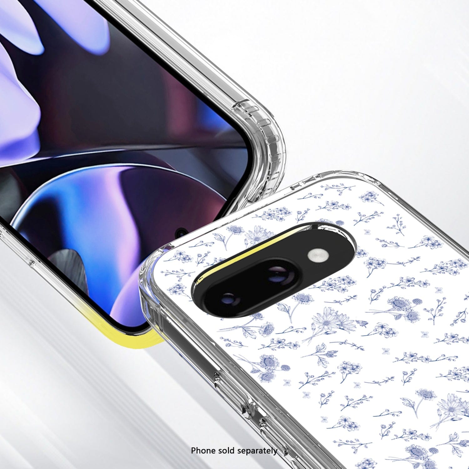 Google Pixel 9a Floral Clear Case – Slim, Anti-Slip Grip | Inspire Series