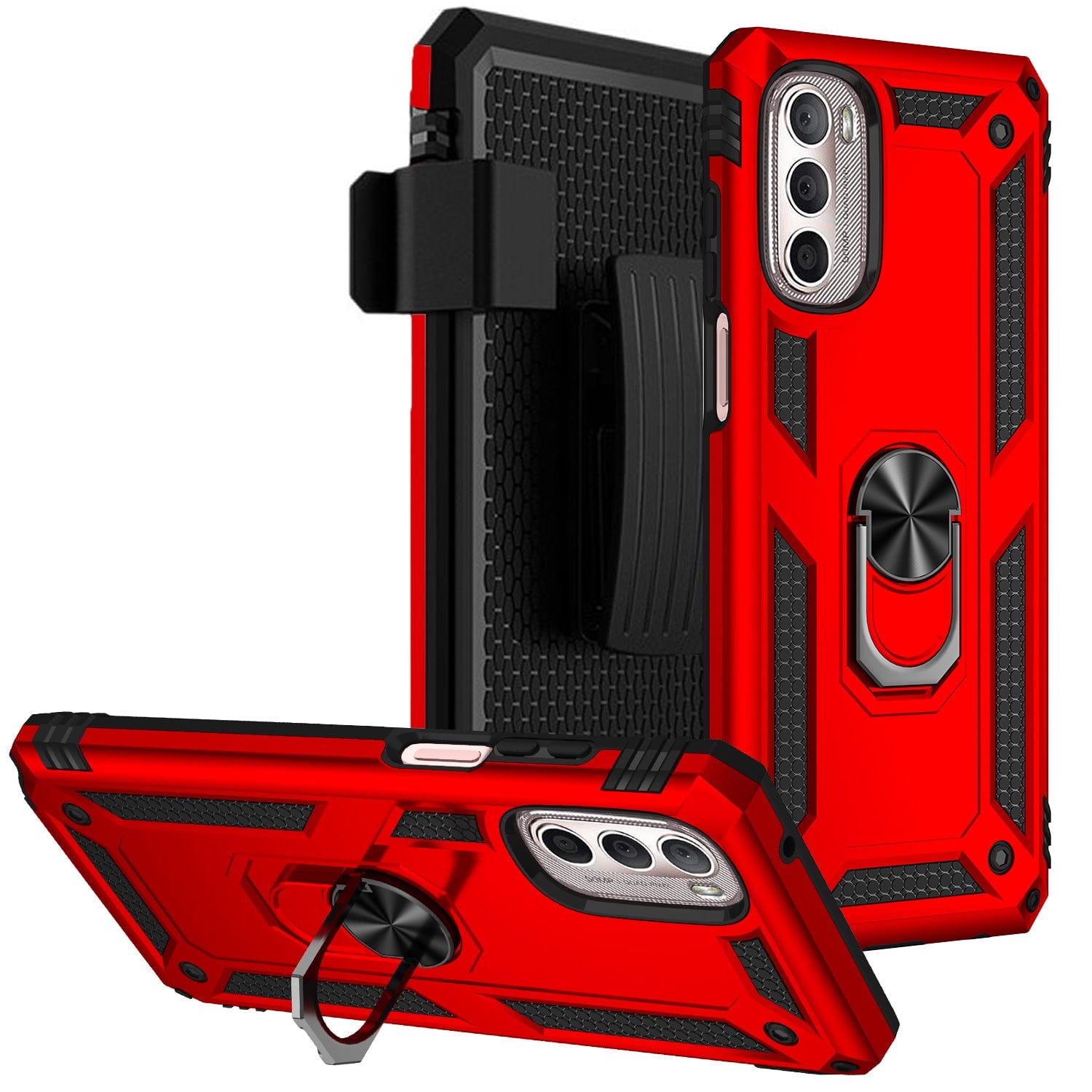 Raider Series Heavy Duty Kickstand with Belt Clip Case - Motorola G Stylus 4G