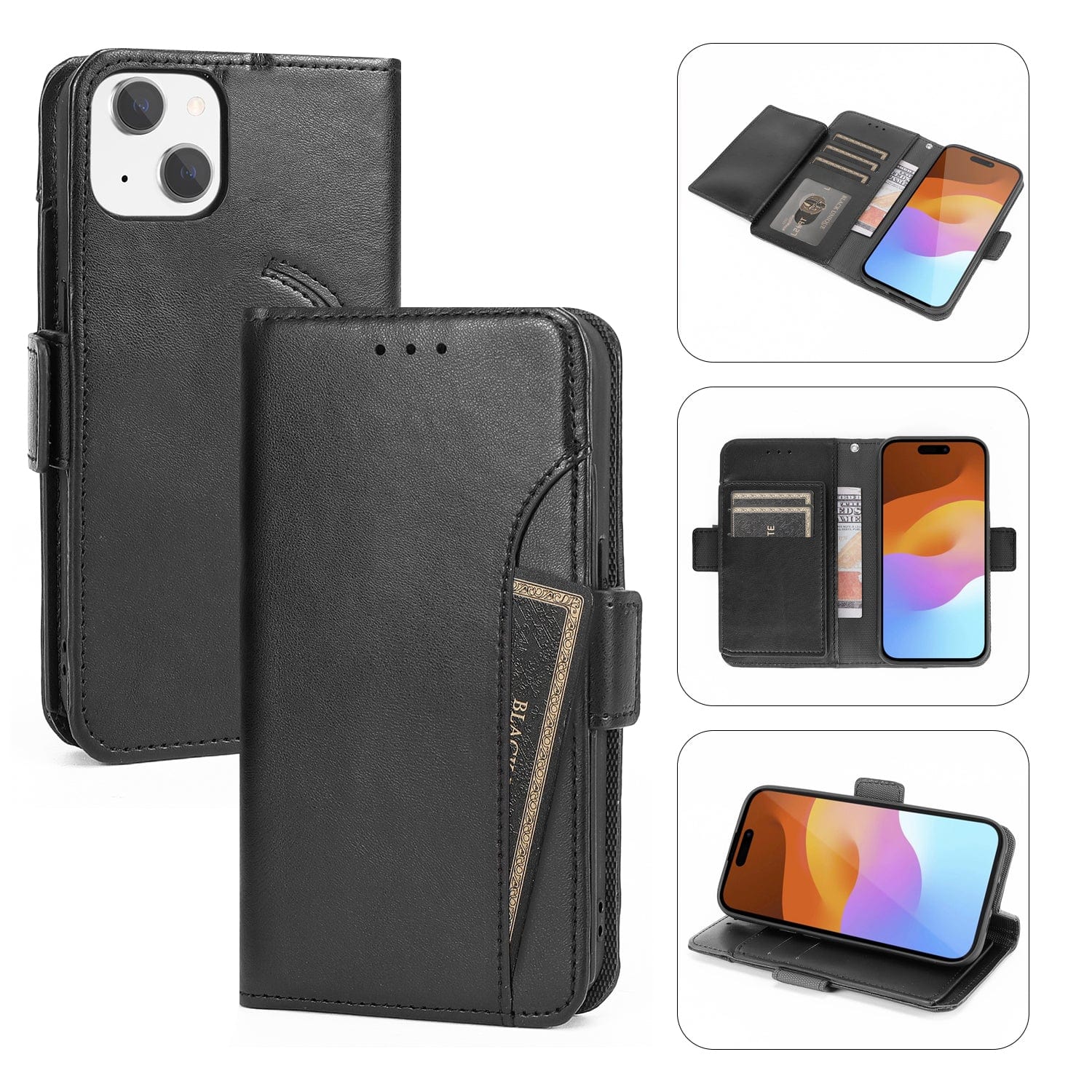 iPhone 15 Plus Leather Wallet Case with MagSafe - Card Holder | Indy Series