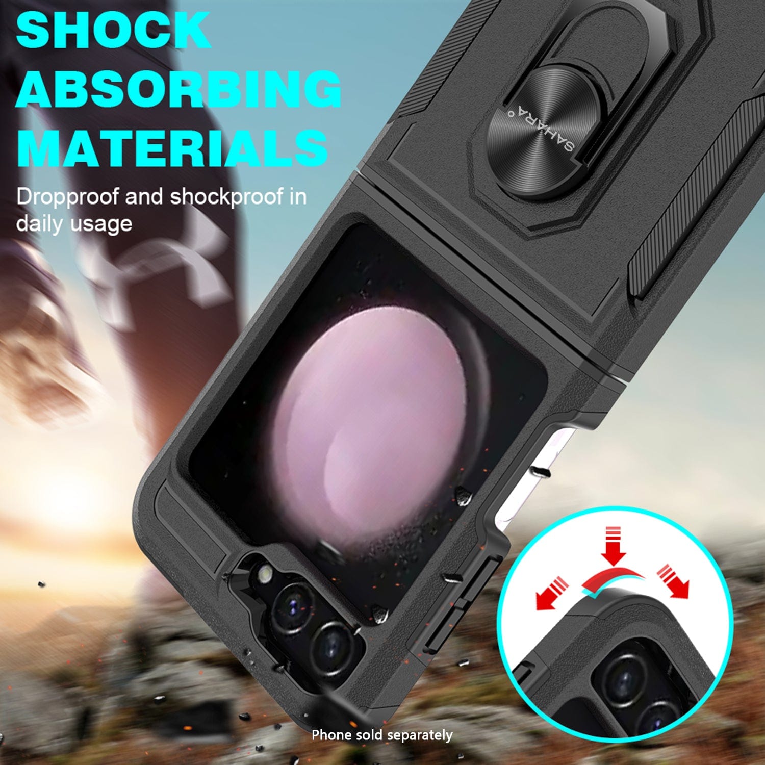 Raider Series Heavy Duty Case for Samsung Galaxy Z Flip7 FE - Scorpion Black