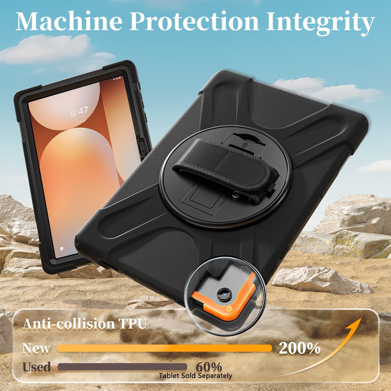 Samsung Galaxy Tab A11+ Case - Heavy-Duty, Hand Strap | Raider-X Series