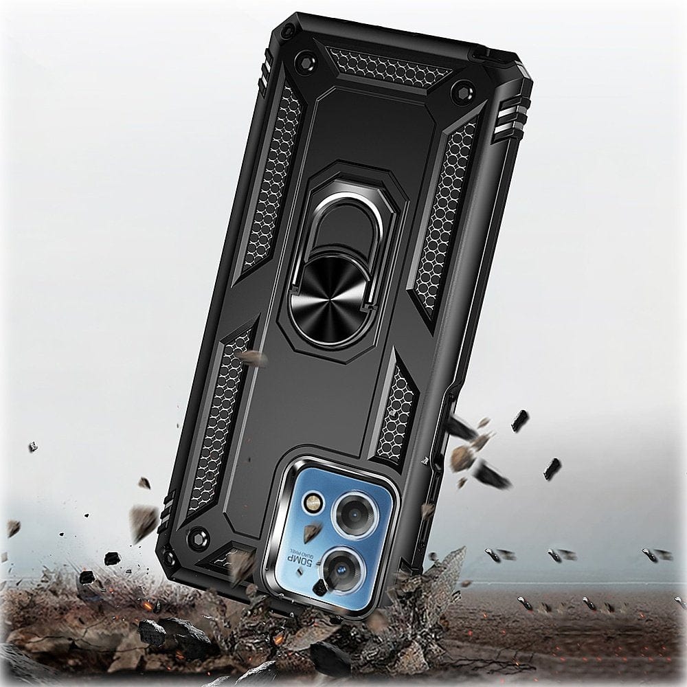 Military Kickstand Series with Belt Clip Case for Motorola G Stylus 5G (2023) - Black