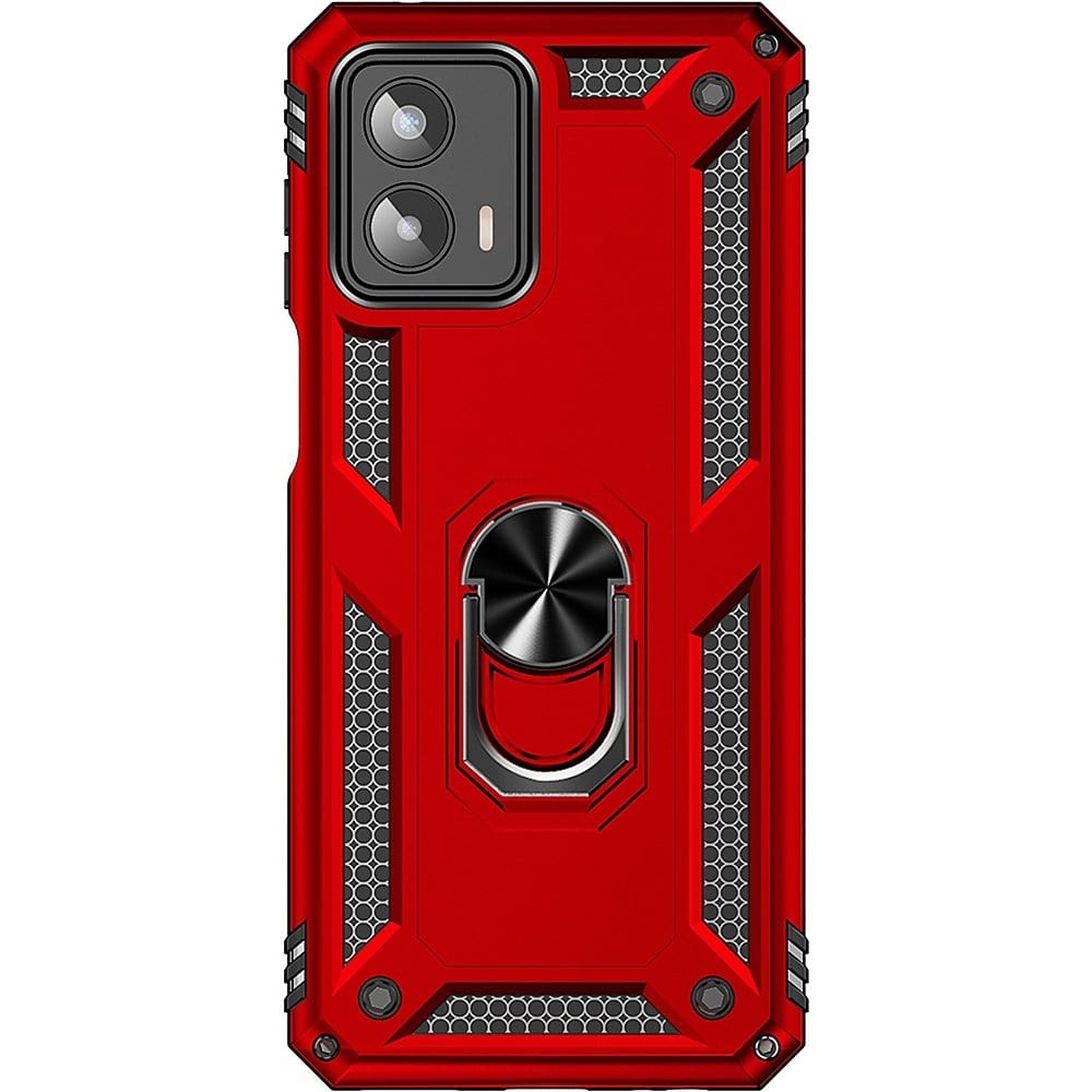 Military Kickstand Series with Belt Clip Case for Motorola Edge+ (2023) - Red