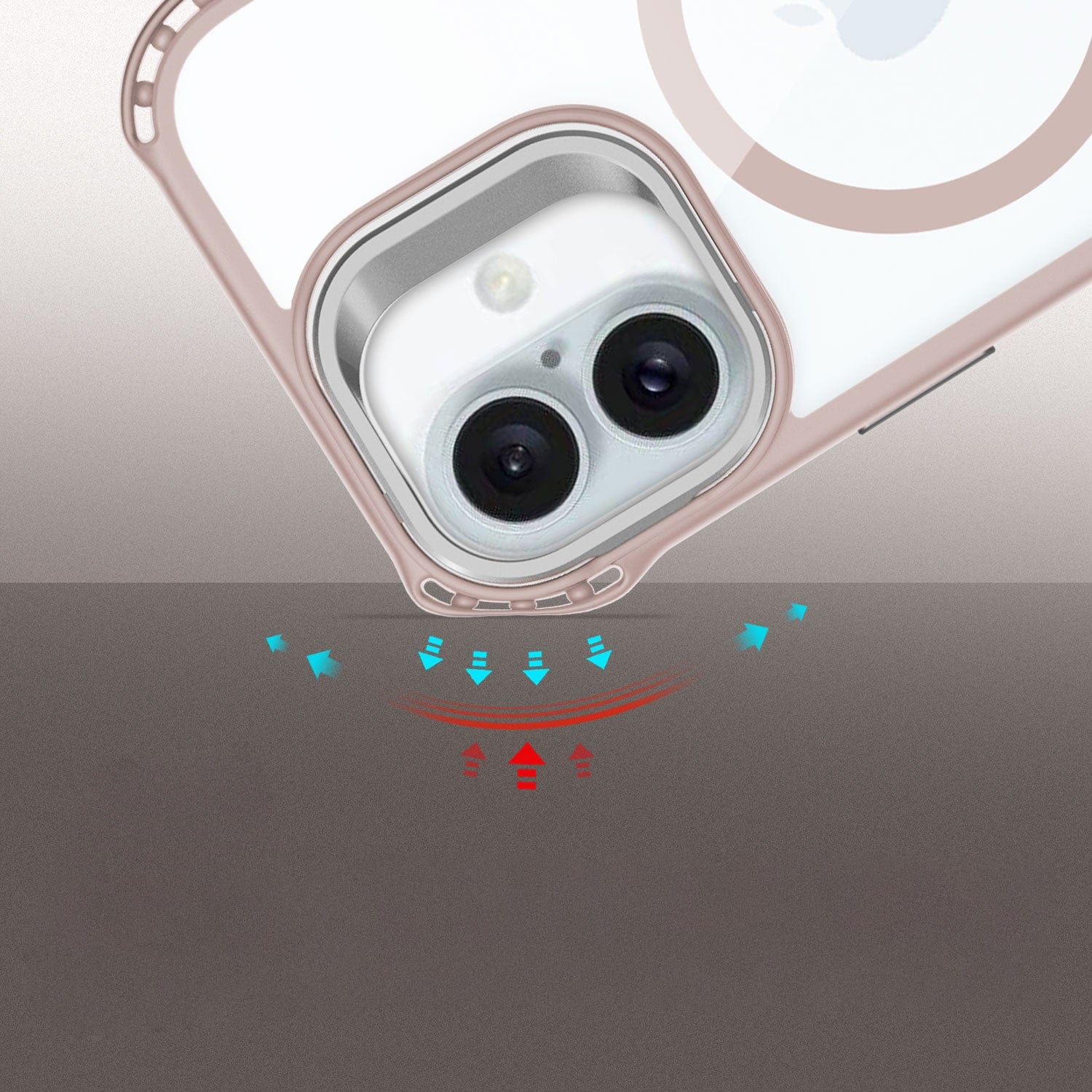 iPhone 16 Plus Clear Kickstand Case - Anti-Slip, Rugged, MagSafe | Venture Series