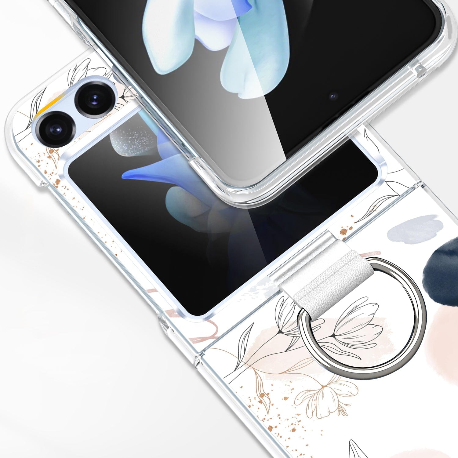 Inspire Series Floral Hard Shell Case with Ring - Samsung Galaxy Z Flip6