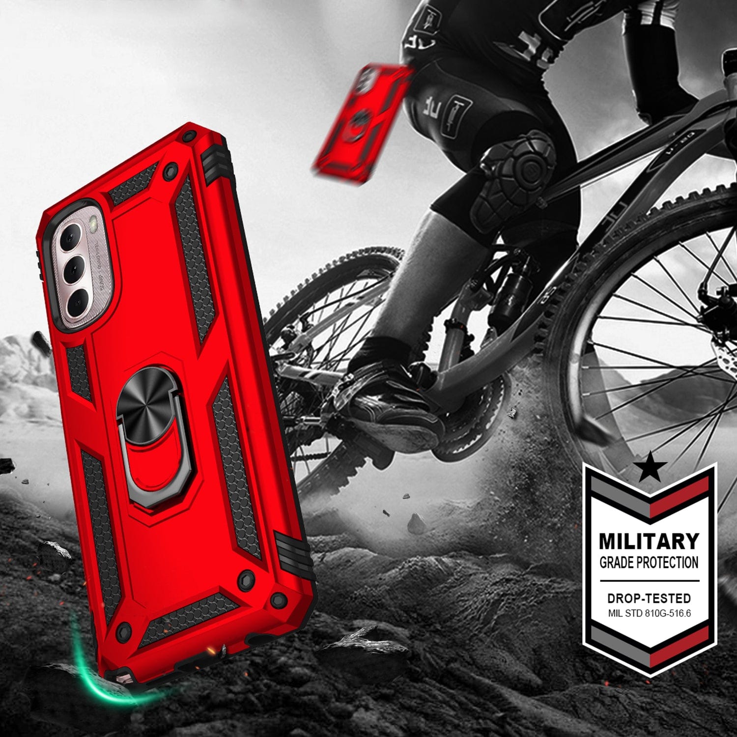 Raider Series Heavy Duty Kickstand with Belt Clip Case - Motorola G Stylus 4G