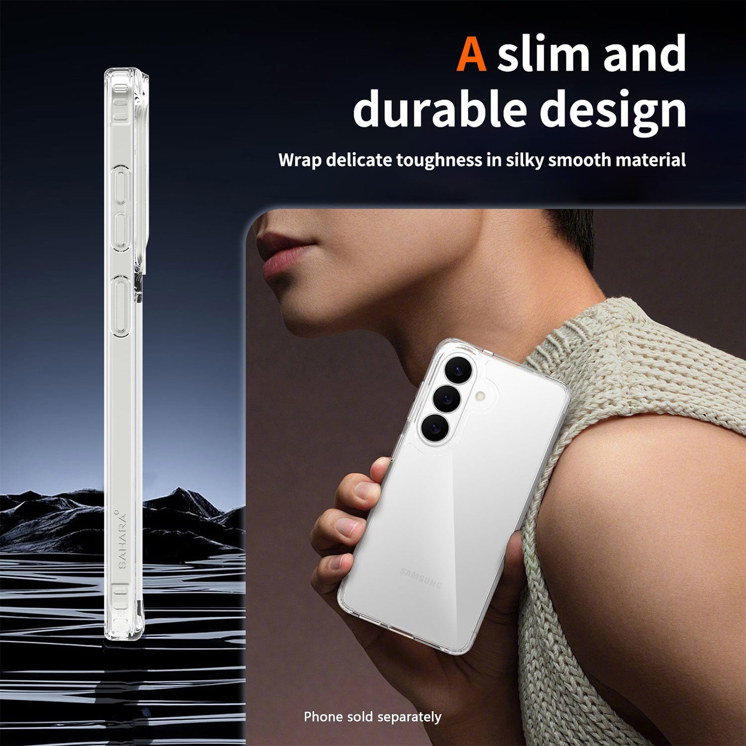 Galaxy S26 Clear Case - Anti-Slip Grip | Venture Series