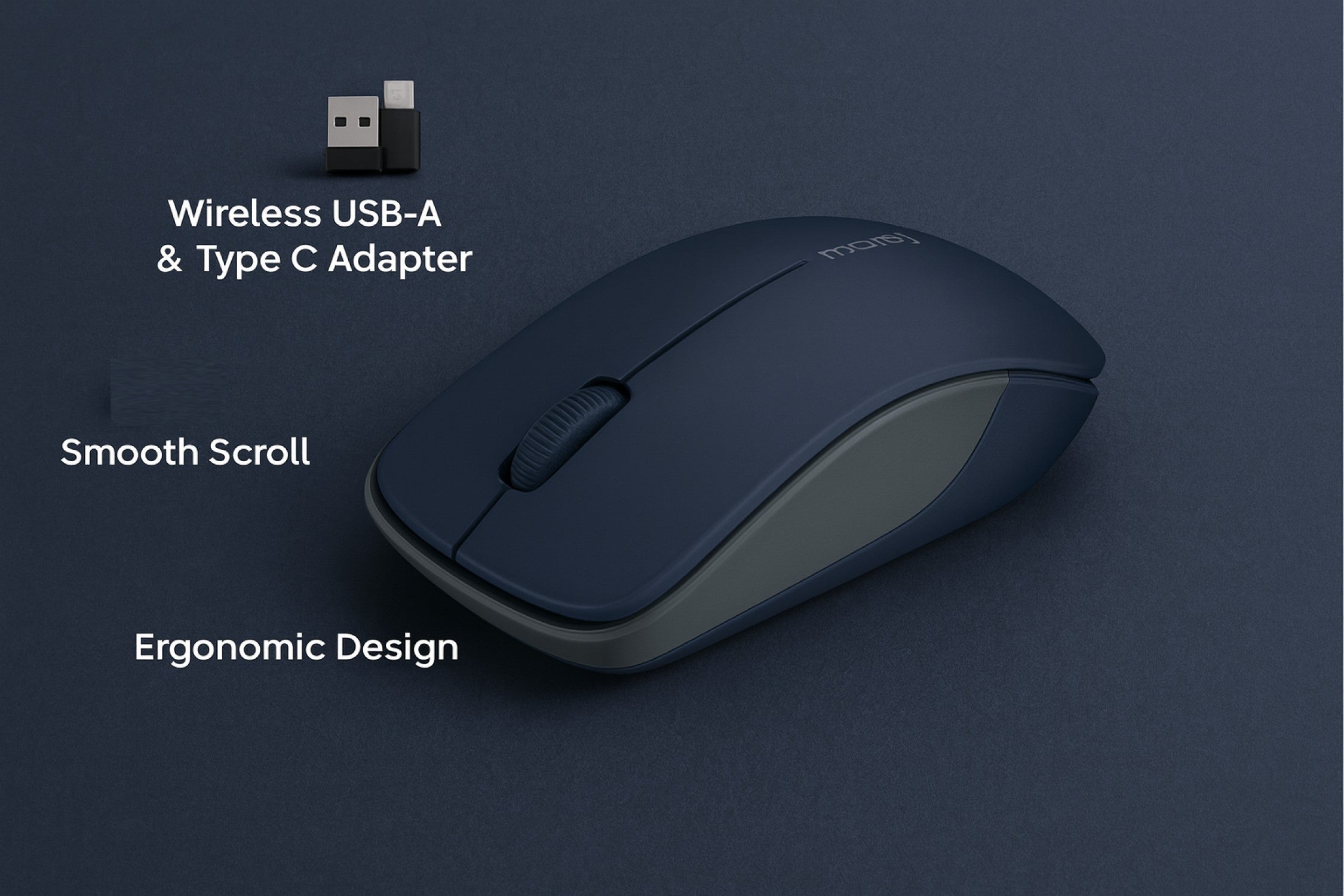Wireless Mouse - Smooth Scroll, Comfort Fit | Navigate Series