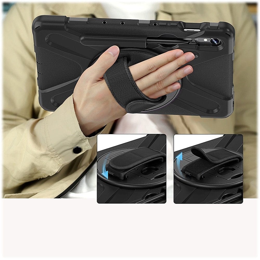 Raider X Series Heavy Duty Hand Strap Case - Galaxy Tab S10 Lite (2025), S10 FE, Tab S8, Tab S9, and Tab S9 FE