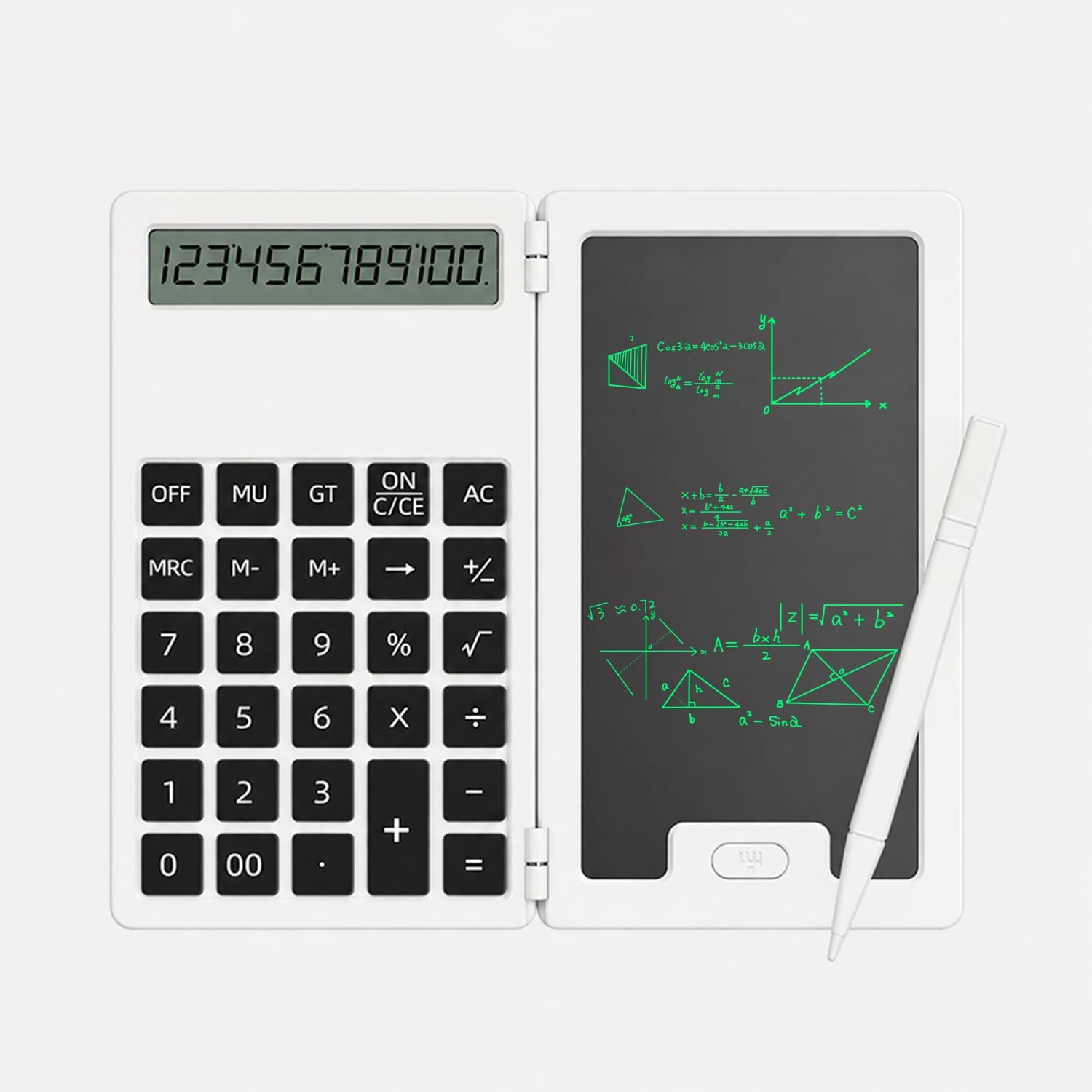 Sahara Scientific Calculator with 5-Inch LCD Writing Tablet - 12-Digit Foldable Design