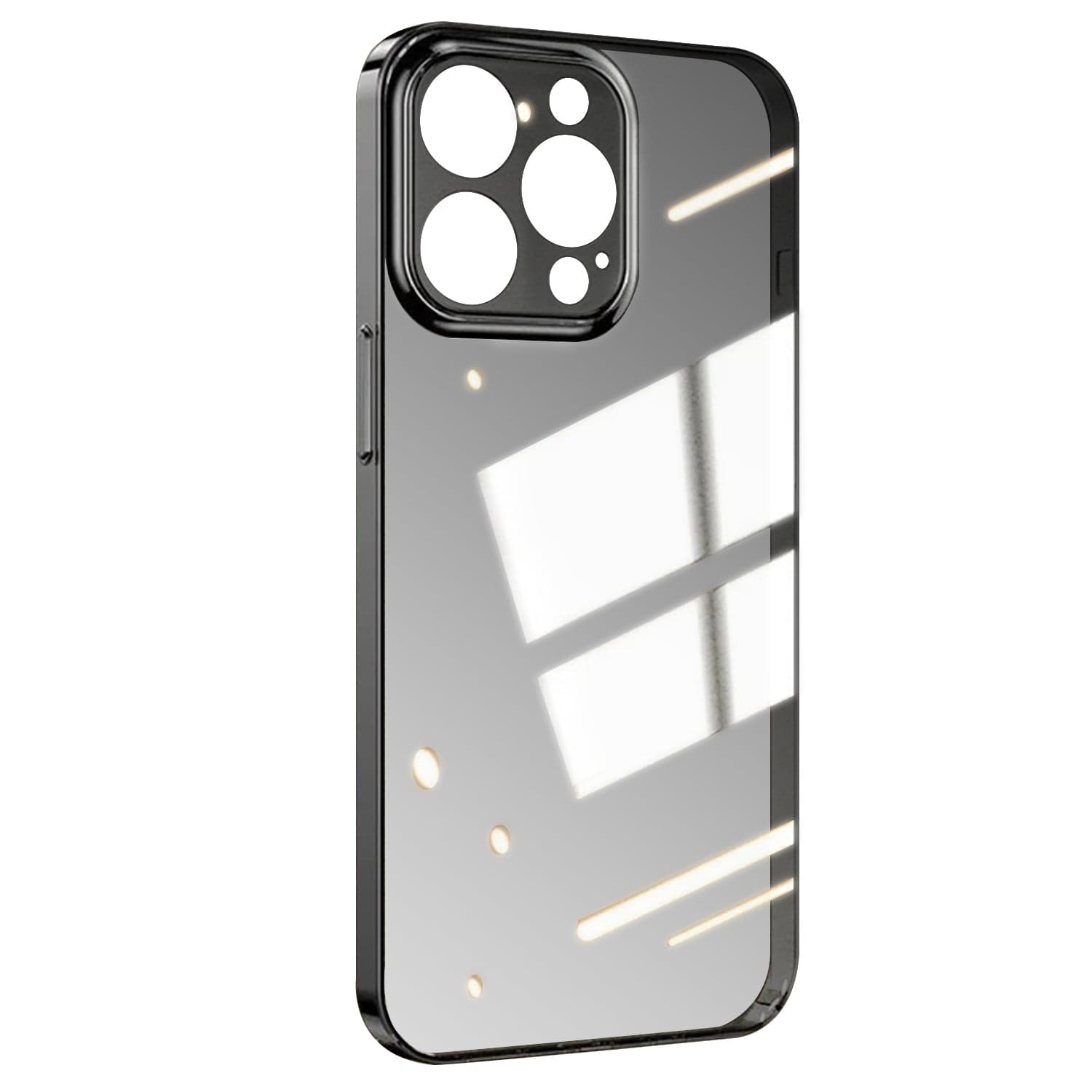 Protection Kit Bundle - Hybrid-Flex Hard Shell Case with Tempered Glass Screen and Camera Protector for iPhone 15 Pro Max - Clear