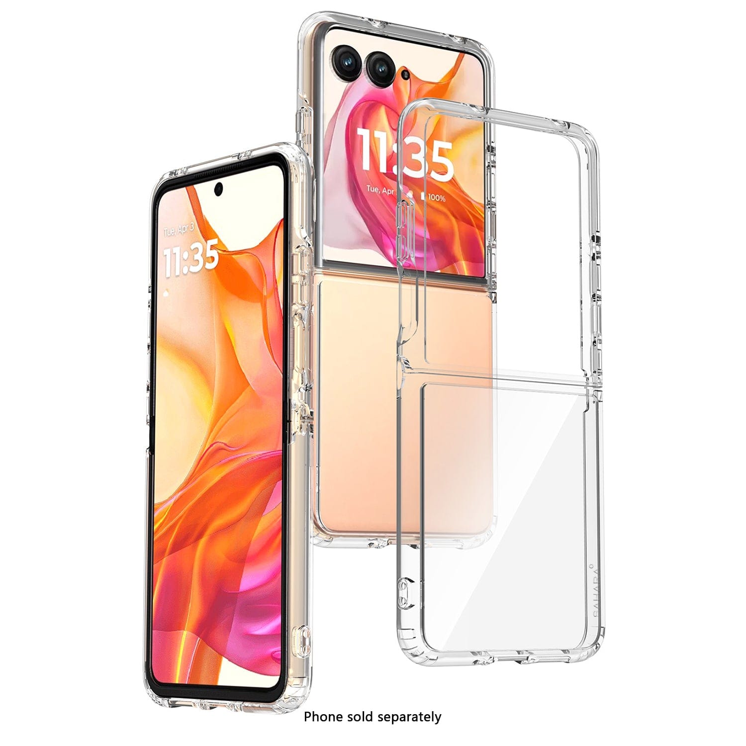 Motorola Razr Ultra (2025) Clear Case - Anti-Slip Grip, Shock-Absorbing Corners | Venture Series