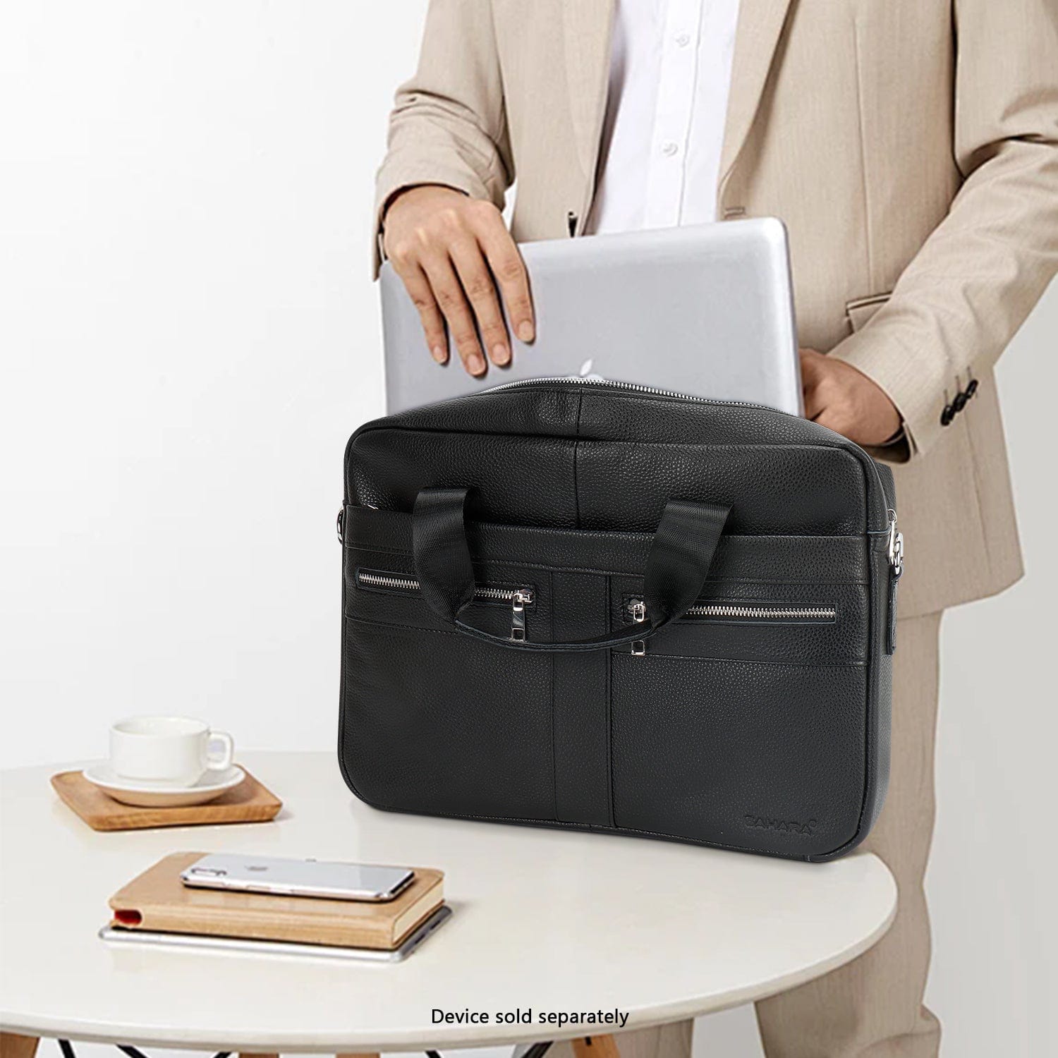 Genuine Leather Business Bag Briefcase - Laptops up to 16-inch