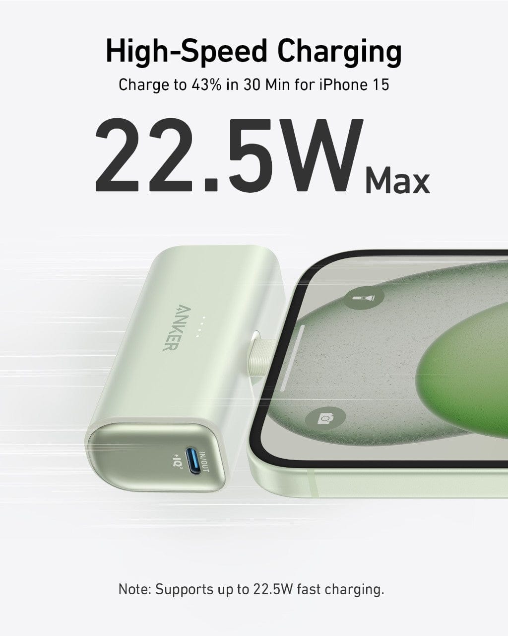 Anker Nano Power Bank (22.5W, Built-In USB-C Connector)
