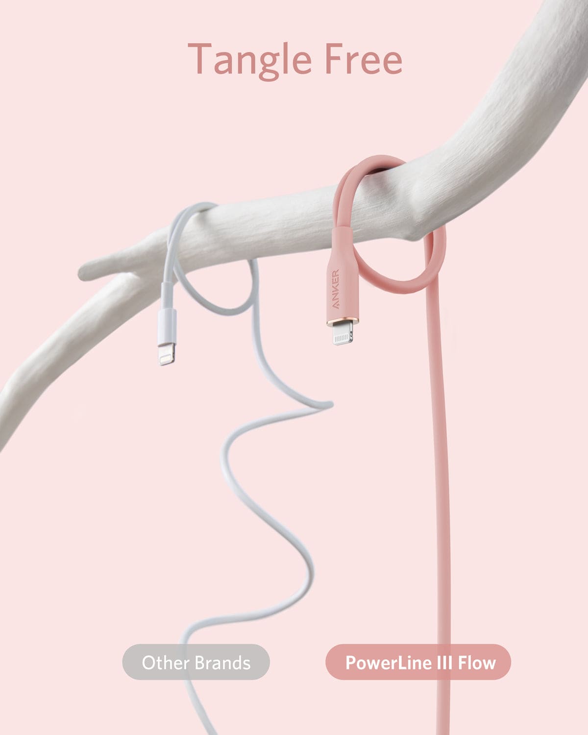 Anker <b>641</b> USB-C to Lightning Cable (Flow, 3 ft Silicone)